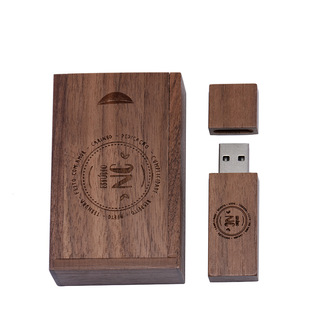 Деревянная коробка 64 г USB-флеш-накопитель Персонализированная гравировка U диск надписи двухтактная коробка лазерный школьный значок U диск дорожный сувенир