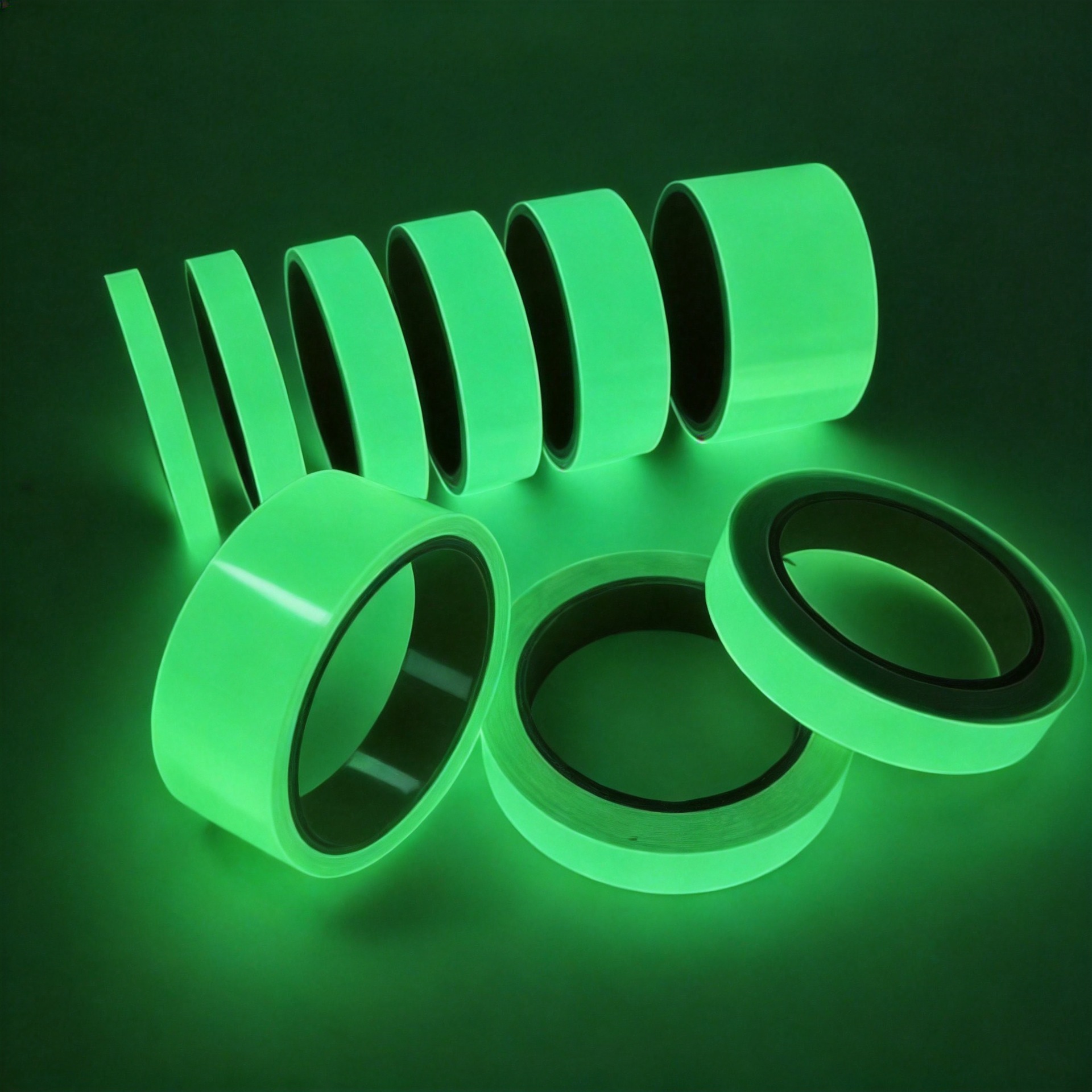 Colorful Luminous Tape Green Fluorescent Stickers Self-Luminous Stair Steps Stage Warning Positioning Marking Fluorescent Tape