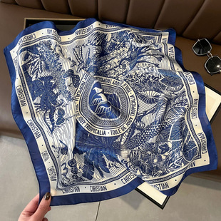 70 small square scarf new imitation silk scarf ladies fashion simple scarf professional wear scarf hair band wholesale
