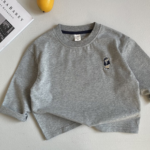[Mountain View] 2025 Spring Children's Wear Cartoon T-shirt for Boys and Girls Base Long Sleeve in stock Children's Wear