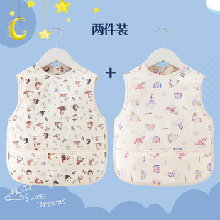 Children's Vest Sleeveless Waterproof New Style Baby Apron Spring and Summer Lightweight Outer Wear Dirty-proof Baby Bib