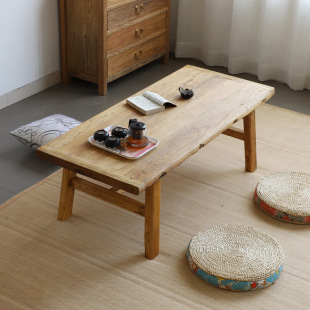 New Chinese Style Solid Wood Tea Table Living Room Old Elm Tea Table Zen Table Office Tea Table Ancient Charm