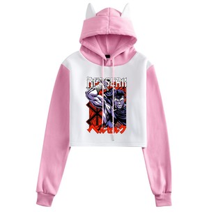 2023 cross-border Europe and the United States new sword style legendary printing leisure Dew navel Cat Girl sweater Autumn Tide