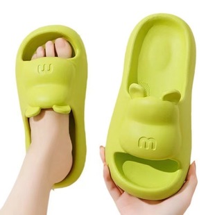 New Cute Eva Slippers Women's Summer Outer Wear Home Non-Slip Deodorant Indoor Bathroom Shit Feeling Home Sandals