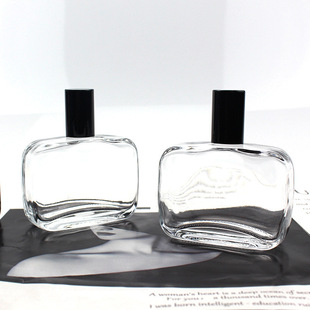 bayonet glass perfume bottle transparent perfume bottle high-grade thick bottom spray bottle cosmetic packaging empty bottle