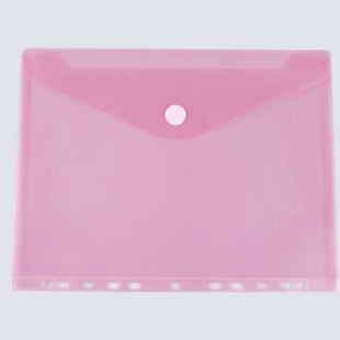 Wholesale 11 hole hook and loop file bag a4 transparent color classification button loose-leaf bag data file bag