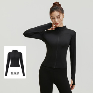 Sports Fitness Long Sleeve European and American Explosions Running plus size Stretch Tight Clothes Slim-fit Breathable Yoga Clothes Top for Women