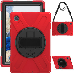 For Lenovo M10 Plus 3rd Pirate King Skin Color Silicone Tablet Case 10.6 Strap PC Rotating Bracket Case