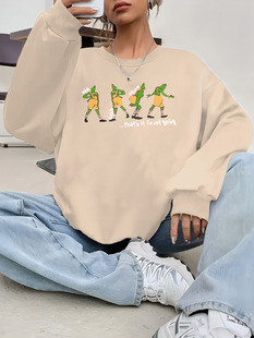 Graphic Print Sweatshirt, Crew Neck Casual Sweatshirt For Fa