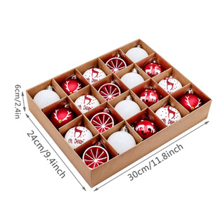 Christmas ball hand-painted ball 6cm20 painted ball set Christmas decorations Christmas tree decoration ball carton