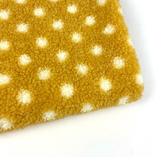 Spot Polka Dot Printed Cashmere Polyester Granules Polka Dot Imitation Cashmere Clothing Toy Coat Plush Fabric