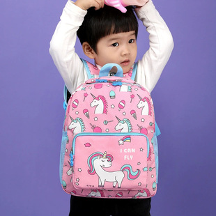 Factory promotion children unicorn backpack 2-6 years old fashion cartoon kindergarten school bag travel backpack