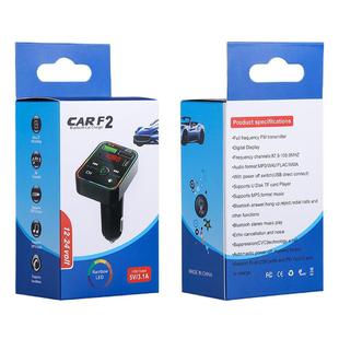 Автомобильный MP3 Bluetooth-плеер F2 Bluetooth 5,0 чип U-диск/TF-карта plug-and-play музыкальный FM-передатчик