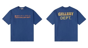 American Style Retro Fashion Brand gallery dept Gallery Letter Printing Unisex Loose Double Yarn All-Match Short-Sleeved T-Shirt