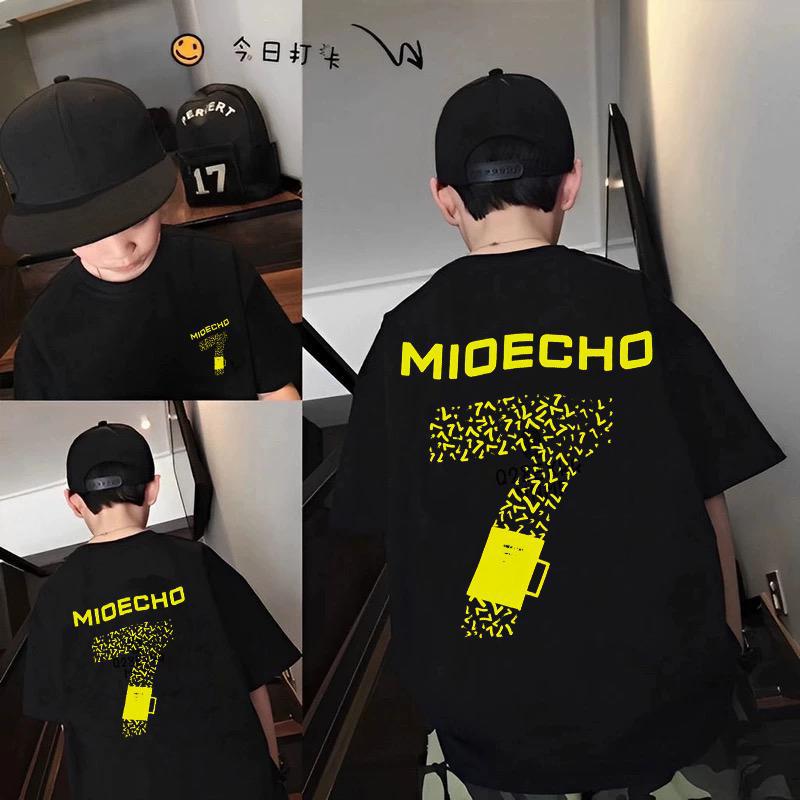 솔리드 퀄리티 코튼 아동복 티셔츠 쇼트 슬리브 여름 착용 어린이 빅 보이 탑 루즈 반소매