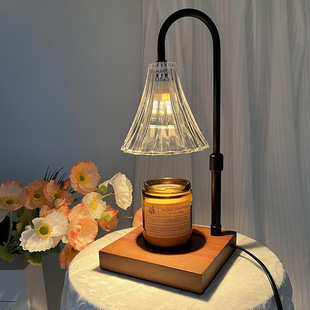 Aromatherapy lamp gift simple romantic bedroom dimmable bedside table lamp gift melting candle expanding incense without fire melting wax lamp