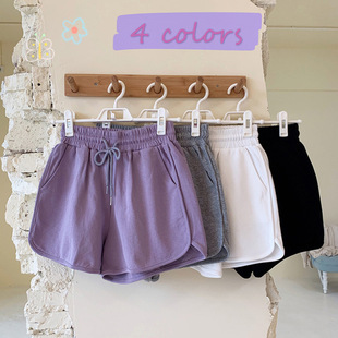 Outside Wear Shorts Women's 2020 Summer Korean Style High Waist Casual Wide Leg Pants ins Student Loose Thin Sports Hot Pants