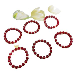 Red bead bracelet girl jewelry imitation agate jewelry simple fashion item two yuan wholesale