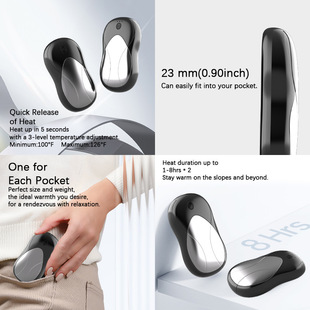 2024 Новый креативный магнит 2-в-1 USB перезаряжаемый грелка для рук