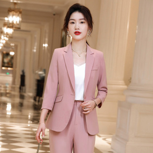 Yellow Suit Jacket Women's Korean-style casual small temperament fashion fried street goddess Fan small suit Professional Suit