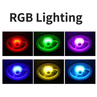Cross-border new bedroom home atmosphere RGB fan lamp stepless dimming ceiling fan lamp E27 screw fan lamp