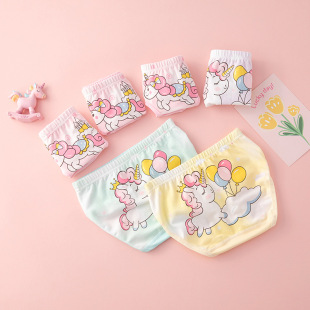 [6 pieces] Cotton cardboard two pack Lycra Cotton Princess girls' underwear 95% cotton 5% spandex girls' boxer