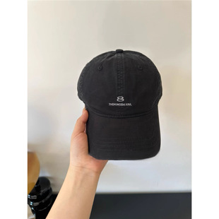 Japanese and Korean Style Old Alphanumeric Embroidery Casual Vintage Fashion All-match Soft Top Cap Baseball Cap New Style