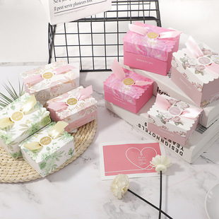 Creative Mori European Style New Wedding Candy Box New Personalized Wedding Candy Box Square Wedding Dress Candy Box