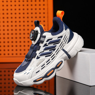 Button Shoes Boys Shoes 2024 New Leather Non-slip Waterproof Lightweight Girls Running Shoes High-top Torre Shoes Children's Shoes
