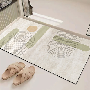 Bathroom Floor Mat Household Cream Style Toilet Door Entry Mat Soft Diatom Mud Water-absorbent Non-slip Mat Bathroom Floor Mat