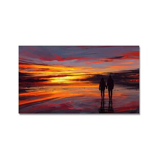 High Definition Home Wall Spray Painting Decorative Painting Single Romantic Sunset Sea View Couple Living Room Hotel Hanging Painting Oil Painting