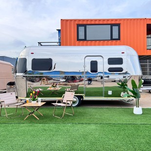 Manufacturer Customized Camp Breeze Trailer Outdoor Scenic Camping Style Small Rv Retro Travel Literary Style Rv
