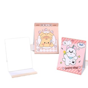 Plantronics Cartoon Full Screen Paper Mirror Student Women's Coated Folding Table Mirror Cosmetic Mirror Portable Ultra-thin Beauty Mirror