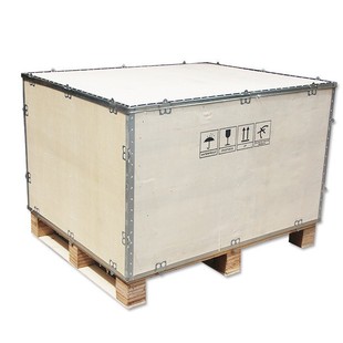 Steel Belt Wooden Box Customization Source Factory Wooden Packaging Box Customization Wooden Box Manufacturer Reusable Snap Wooden Box