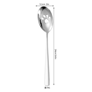 Diver Spoon Public Spoon Long Handle Stainless Steel Large Public Spoon Household Hotel Large Spoon Soup Spoon Self-service Diver Colander