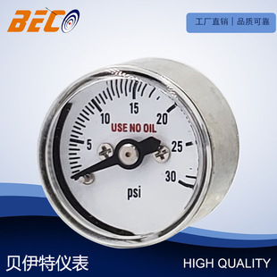 Beco Micro Pressure Gauge 25mm Axial Pressure Gauge Alcohol Stove Accessories 30Psi Axial Mini