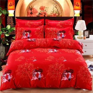 New Twill Sanding New Wedding Big Red Wedding Thickened 1.5 m1.8 m 2m Single Double Quilt Cover