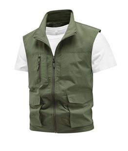 Leisure work clothes manufacturers printed LOGO outdoor spring and summer travel team advertising vest wholesale