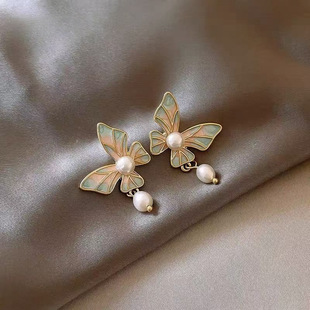 "Butterfly Care Every Spring" Mori Small Fresh Butterfly Ear Clip Exquisite Super Fairy Advanced Sense No Ear Holes