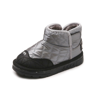 Winter Children's Umbrella Cloth Waterproof Snow Boots 2024 New Boys' Cotton Thick Cotton Boots Girls' Non-slip Ankle Boots