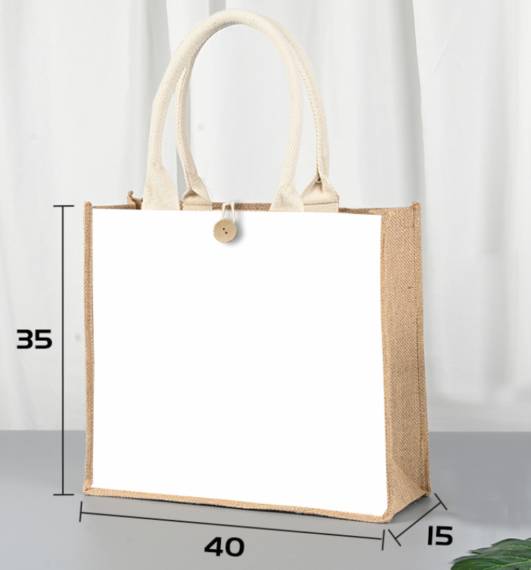 Customized Linen Bags for New Year's Gifts, Blank Cotton-Linen-Jute High-End Linen Tote Bags, Hand-Painted Shopping Bags
