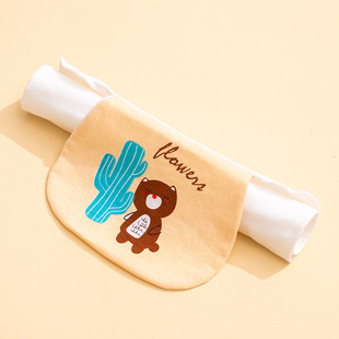 Baby sweatbands baby cotton gauze kindergarten mat napkins children sweatshirt cartoon large breathable sweat absorbent