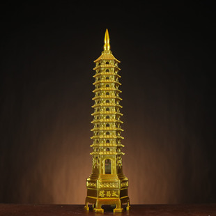 Yang Tongji 9 9th Floor 13 13th Floor Study Desktop Decoration Crafts Copper Wenchang Tower Wenchang Tower Ornaments