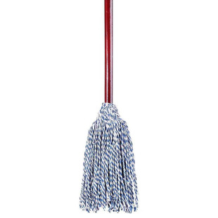 Old-fashioned cotton mop wooden pole round head thickened water absorbing mop sanitation property ordinary household cleaning mop