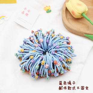 Children's Small Thumb Hair Ring Girl Candy Color Hair Rope Hair Rope High Pony Tail Rubber Tendon Cute Baby Hair Accessories