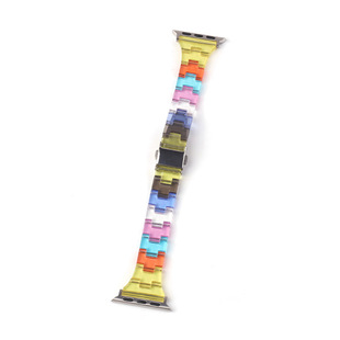 Suitable for smart watch strap iwatch full range of candy rainbow color apple small waist resin strap new