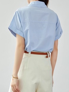 Cotton Women's Short-sleeved White Shirt Women's 2025 New White Shirt Professional Commuter Women's Summer Half-sleeved Top