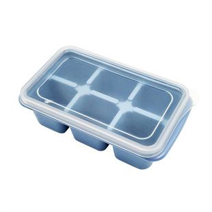 Summer 6-piece Ice Cube mold household ice tray Ice Box 6-grid Ice Cube mold with lid refrigerator homemade ice box