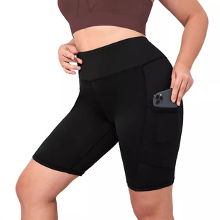 2024 Autumn New European and American Cross-border Abdominal Tinker High Waist Running Pocket Sports Yoga Short Hip Lifting Casual Pants