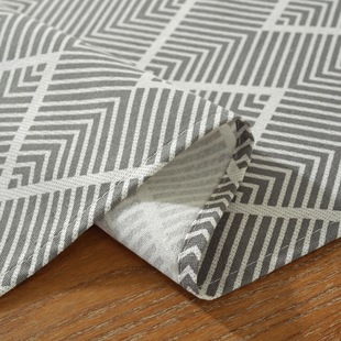 Nordic style gray corrugated cotton and linen table runner desktop fabric decoration picnic party mat Amazon cross-border wholesale